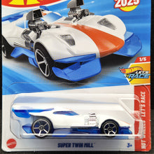 Load image into Gallery viewer, Hot Wheels 2025 Super Twin Mill White #19 Hot Wheels Let's Race 1/5 New Long Card