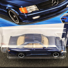 Load image into Gallery viewer, Hot Wheels 2025 '89 Mercedes-Benz 560 SEC AMG Dark Blue #186 Wild Widebody 2/5 New Long Card