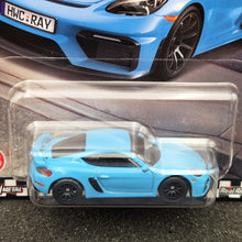 Load image into Gallery viewer, Hot Wheels 2024 Porsche 718 Cayman GT4 Blue #93 Hot Wheels Boulevard New