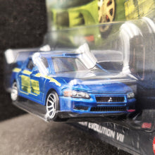 Load image into Gallery viewer, Hot Wheels 2025 Lancer Evolution VII Dark Blue Fast & Furious Graphic Remix 2/5 New