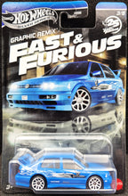 Load image into Gallery viewer, Hot Wheels 2025 Volkswagen Jetta MK3 Sky Blue Fast & Furious Graphic Remix 3/5 New