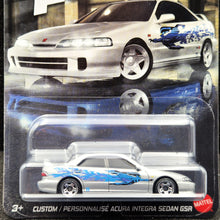 Load image into Gallery viewer, Hot Wheels 2025 Custom Acura Intregra Sedan GSR Silver Fast & Furious Graphic Remix 5/5 New
