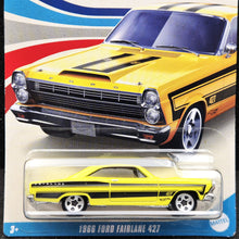 Load image into Gallery viewer, Hot Wheels 2023 1966 Ford Fairlane 427 Yellow American Steel 1/8 New Long Card