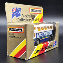 Load image into Gallery viewer, Matchbox 1987 Airport Coach Australian White MB-65 Limted Edition - Unopened Box