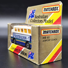 Load image into Gallery viewer, Matchbox 1987 Airport Coach Australian White MB-65 Limted Edition - Unopened Box