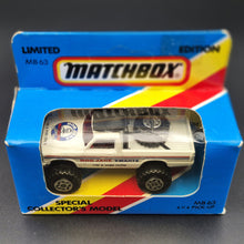 Load image into Gallery viewer, Matchbox 1985 4x4 Open Back Pickup Truck White MB63 Bob Jane T-Marts Limited Edition Sealed Box