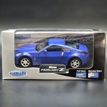 Load image into Gallery viewer, Welly 2003 Nissan Fairlady Z (350Z) Dark Blue 1:36 #42329 Collection Series Boxed