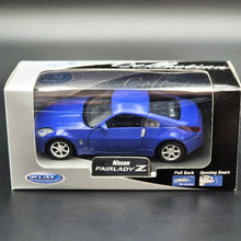 Load image into Gallery viewer, Welly 2003 Nissan Fairlady Z (350Z) Dark Blue 1:36 #42329 Collection Series Boxed