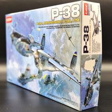 Load image into Gallery viewer, Academy Lockheed P-38, P38J, Droopsnoot, P-38L, F-5E #12282 1:48 Scale Model Kit