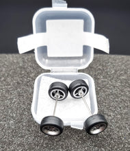 Load image into Gallery viewer, 1:64 10 Spoke Silver Alloy Wheel Set with Rubber Tyres - Hot Wheels, Matchbox