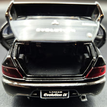 Load image into Gallery viewer, Explorafind 2007 Mitsubishi EVO IX Black 1:32 Die Cast Car