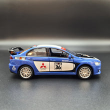 Load image into Gallery viewer, Explorafind 2016 Mitsubishi Lancer Evolution X Blue 1:32 Die Cast Car