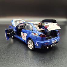 Load image into Gallery viewer, Explorafind 2016 Mitsubishi Lancer Evolution X Blue 1:32 Die Cast Car