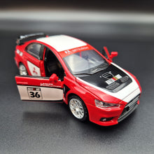 Load image into Gallery viewer, Explorafind 2016 Mitsubishi Lancer Evolution X Red 1:32 Die Cast Car