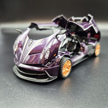 Load image into Gallery viewer, Explorafind 2018 Pagani Huayra Purple 1:32 Die Cast Car