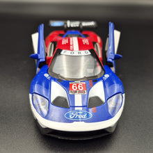 Load image into Gallery viewer, Explorafind 2019 Ford GT Race Car #66 Blue/Red 1:32 Diecast 24 Hours of Le Mans Race Car