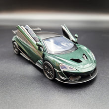 Load image into Gallery viewer, Explorafind 2019 McLaren 570S GT4 Dark Green 1:32 Die Cast Car