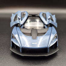 Load image into Gallery viewer, Explorafind 2019 McLaren Senna Blue/Grey 1:32 Die Cast Car