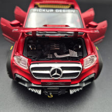 Load image into Gallery viewer, Explorafind 2019 Mercedes-Benz X-Class 6x6 Pickup Red 1:32 Die Cast Pickup