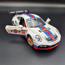 Load image into Gallery viewer, Explorafind 2019 Porsche 911 GT3 RSR White/Blue 1:32 Die Cast Car