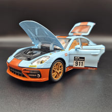Load image into Gallery viewer, Explorafind 2019 Porsche Panamera S Gulf Blue 1:24 Die Cast Car