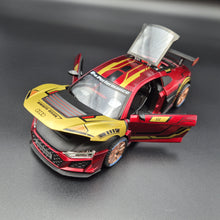 Load image into Gallery viewer, Explorafind 2020 Audi R8 V10 Red/Gold 1:24 Die Cast Car
