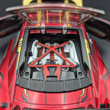 Load image into Gallery viewer, Explorafind 2020 Audi R8 V10 Red/Gold 1:24 Die Cast Car