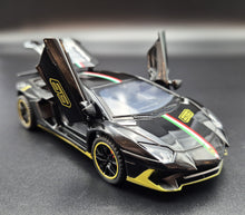 Load image into Gallery viewer, Explorafind 2021 Lamborghini Aventador SVJ LP780-4 Black 1:32 Die Cast Car