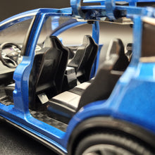 Load image into Gallery viewer, Explorafind 2020 Tesla Model X Metallic Blue 1:24 Die Cast Car