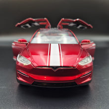 Load image into Gallery viewer, Explorafind 2020 Tesla Model X Metallic Red 1:24 Die Cast Car