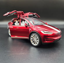 Load image into Gallery viewer, Explorafind 2020 Tesla Model X Metallic Red 1:24 Die Cast Car