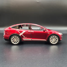 Load image into Gallery viewer, Explorafind 2020 Tesla Model X Metallic Red 1:24 Die Cast Car