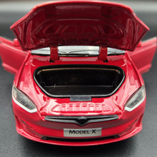 Load image into Gallery viewer, Explorafind 2020 Tesla Model X Red 1:24 Die Cast Car