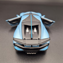 Load image into Gallery viewer, Explorafind 2021 Bugatti Divo Satin Blue 1:32 Die Cast Car