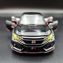 Load image into Gallery viewer, Explorafind 2021 Honda Civic Type R Black 1:32 Die Cast Car