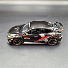 Load image into Gallery viewer, Explorafind 2021 Honda Civic Type R Black 1:32 Die Cast Car