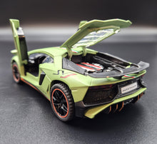 Load image into Gallery viewer, Explorafind 2021 Lamborghini Aventador SVJ LP780-4 Matte Green 1:32 Die Cast Car