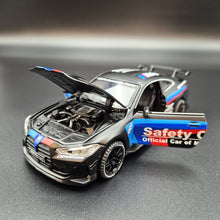 Load image into Gallery viewer, Explorafind 2022 BMW M4 Coupe Safety Car Satin Black 1:32 Die Cast Car