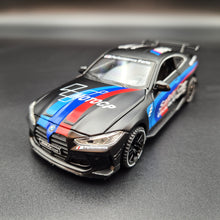 Load image into Gallery viewer, Explorafind 2022 BMW M4 Coupe Safety Car Satin Black 1:32 Die Cast Car