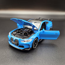 Load image into Gallery viewer, Explorafind 2023 BMW M4 G82 Coupe Blue 1:32 Die Cast Car