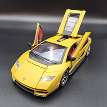 Load image into Gallery viewer, Explorafind 2023 Lamborghini Countach LPI 800-4 Matte Yellow 1:24 Die Cast Car