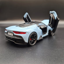 Load image into Gallery viewer, Explorafind 2023 Maserati MC20 Sky Blue 1:24 Die Cast Car