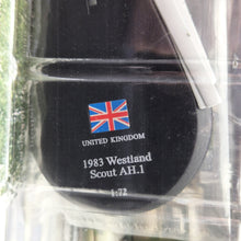 Load image into Gallery viewer, Amercom 1983 Westland Scout AH.1 British Army Air Corps United Kingdom 1:72 Diecast Helicopter Model