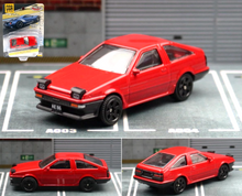 Load image into Gallery viewer, Explorafind 1986 Toyota AE86 Corolla Levin/Sprinter Trueno Red 1:64 Die Cast Car