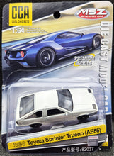 Load image into Gallery viewer, Explorafind 1986 Toyota AE86 Corolla Levin/Sprinter Trueno White 1:64 Die Cast Car