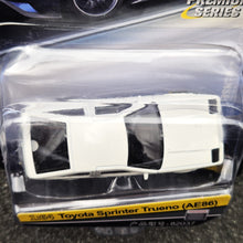 Load image into Gallery viewer, Explorafind 1986 Toyota AE86 Corolla Levin/Sprinter Trueno White 1:64 Die Cast Car