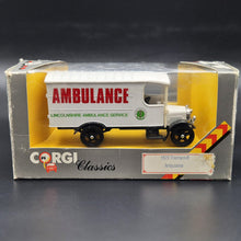 Load image into Gallery viewer, Corgi 1929 Thornycroft Van - Lincolnshire Ambulance C854 1985 Corgi Classics 1:43 Diecast Model