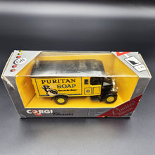 Load image into Gallery viewer, Corgi 1929 Thornycroft Van - Puritan Soap C932 1985 Corgi Classics 1:43 Diecast Model