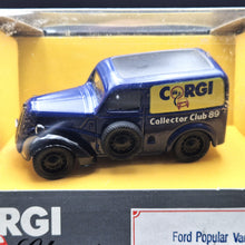 Load image into Gallery viewer, Corgi Classics 1955 Ford Popular Van Corgi Collector Club 89 Dark Blue #D980/4 1:43 Diecast Model