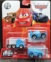 Load image into Gallery viewer, Disney Pixar Cars Mini Racers 3 Pack Dinoco Series-Grey, The King, Dinoco Lightning McQueen Set